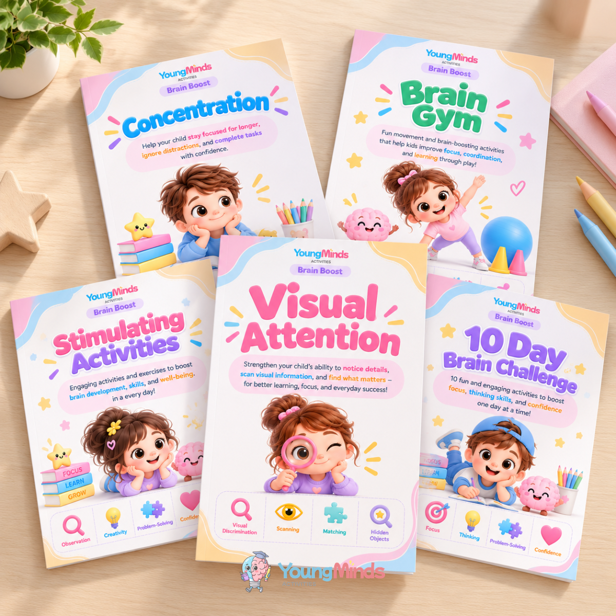 YoungMindsActivity : BrainBoost™ — 100+ Activities to Build Focus, Attention and Problem-Solving