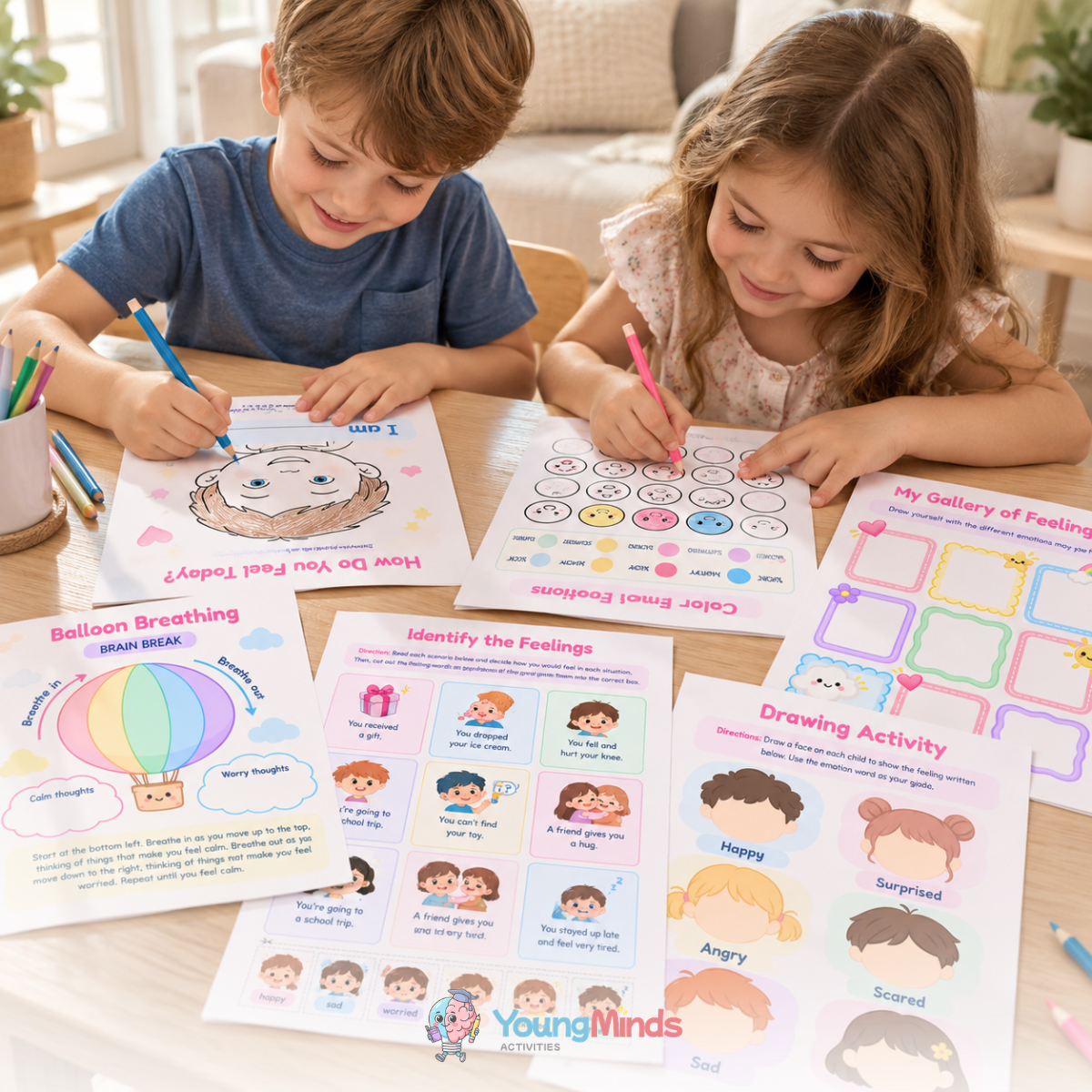 Young Minds Activity : EmotionsJournal™ — A Fun Journal to Help Your Child Understand Feelings, Express Emotions & Build Emotional Awareness