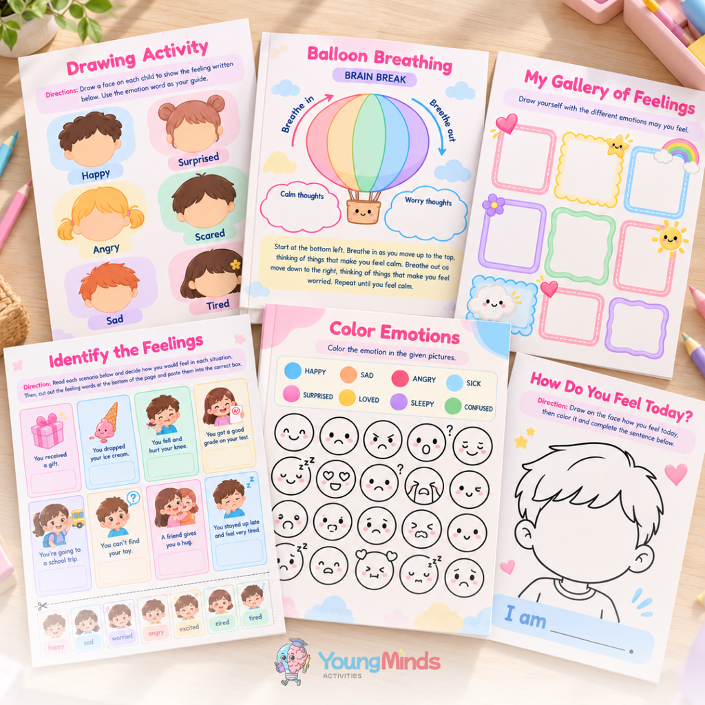 Young Minds Activity : EmotionsJournal™ — A Fun Journal to Help Your Child Understand Feelings, Express Emotions & Build Emotional Awareness