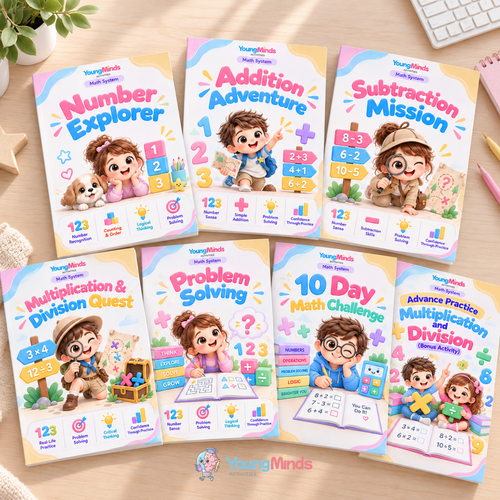 Young Minds Activity : MathSystem™ —  300+ Fun Activities to Build Your Child’s Math Skills & Confidence
