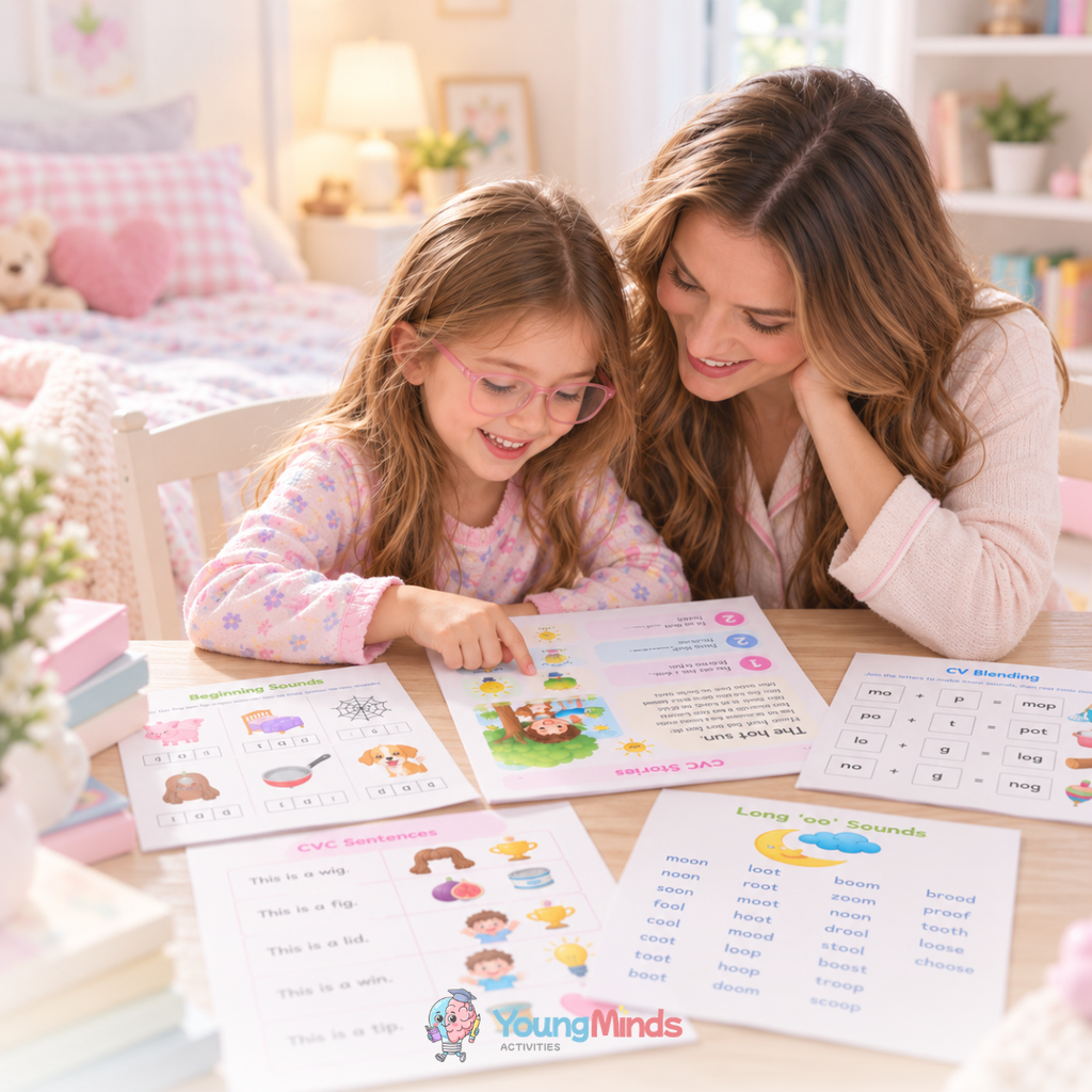 Young Minds Activity : ReadingDiscovery™ — 150+ Fun Activities to Help Your Child Build Stronger Reading Skills, Improve Comprehension & Expand Vocabulary