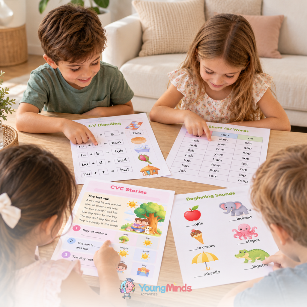 Young Minds Activity : ReadingDiscovery™ — 150+ Fun Activities to Help Your Child Build Stronger Reading Skills, Improve Comprehension & Expand Vocabulary